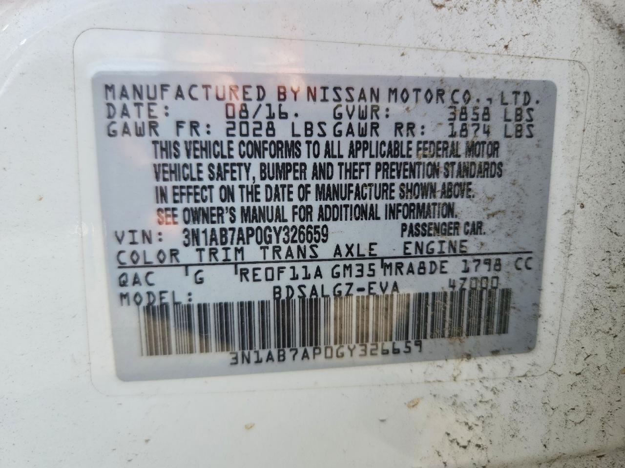 2016 NISSAN SENTRA SL photo 23