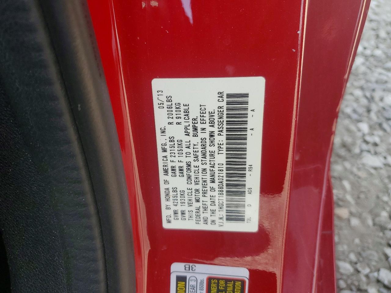 2013 HONDA ACCORD photo 34