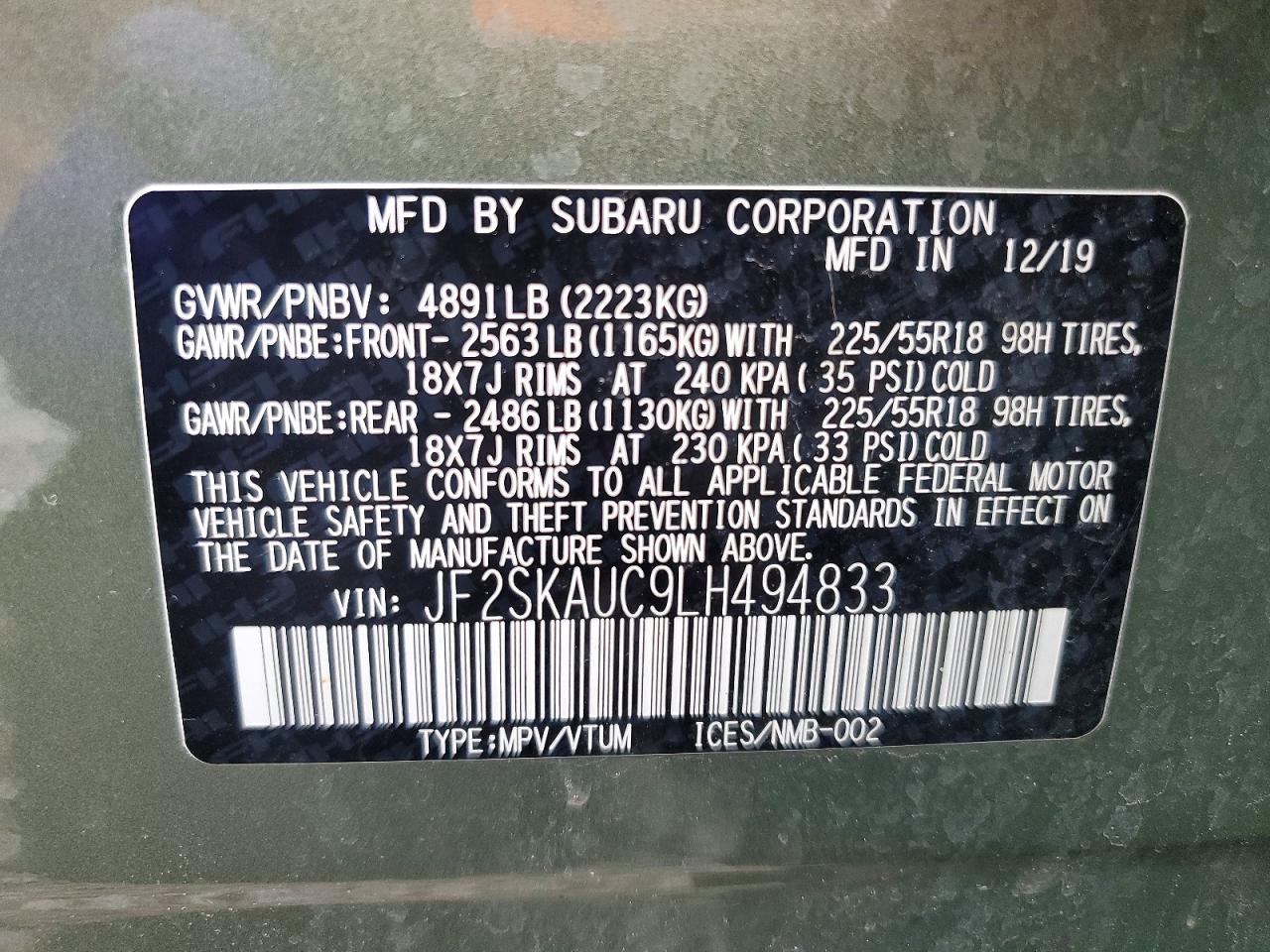 2020 SUBARU FORESTER photo 37
