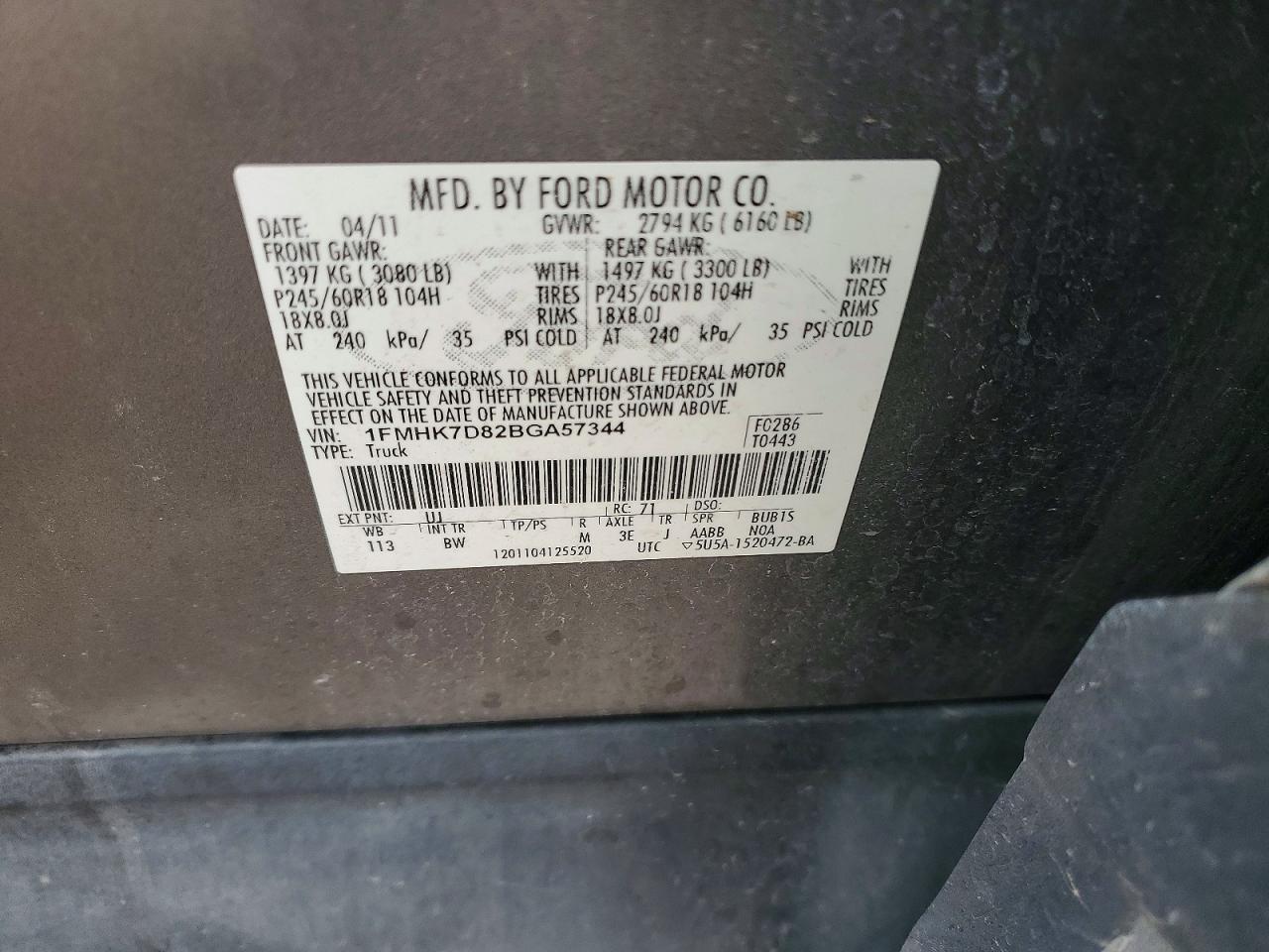 2011 FORD EXPLORER XLT photo 37