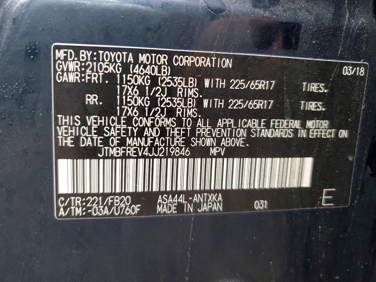 2018 TOYOTA RAV4 LE photo 25