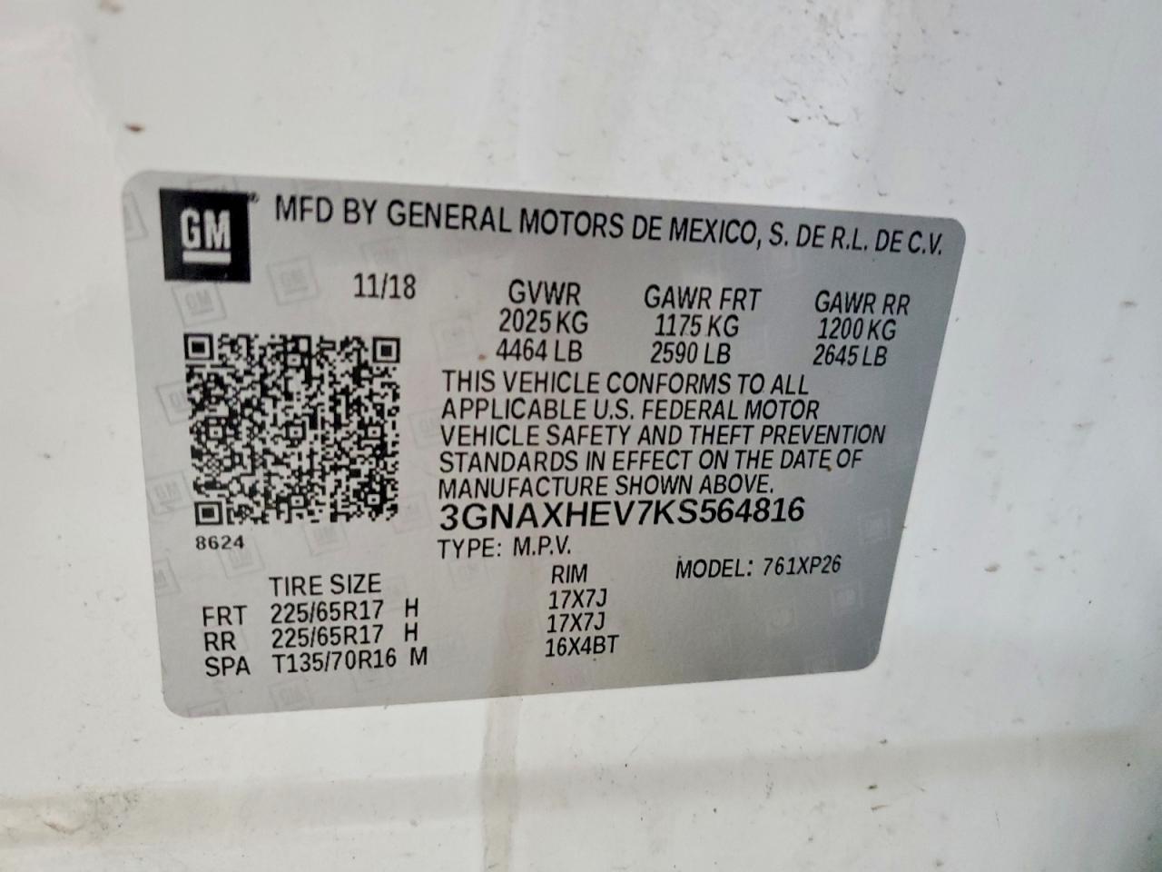 2019 CHEVROLET EQUINOX LS photo 40
