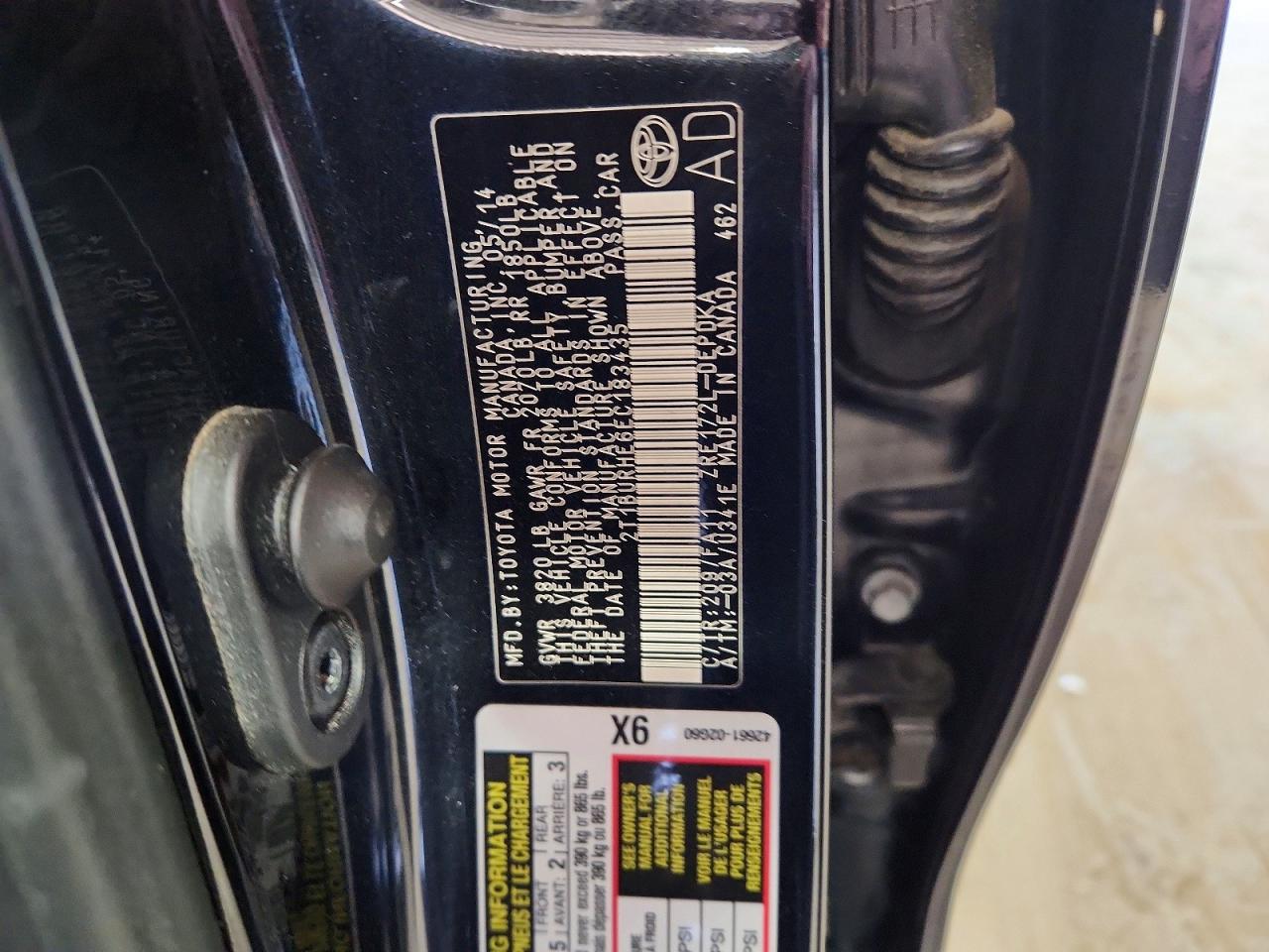2014 TOYOTA COROLLA L photo 23