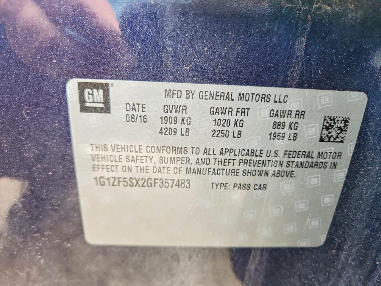 2016 CHEVROLET MALIBU LT photo 23