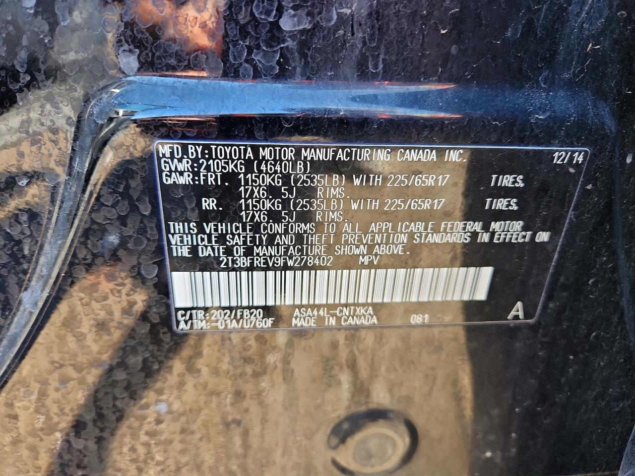 2015 TOYOTA RAV4 LE photo 27