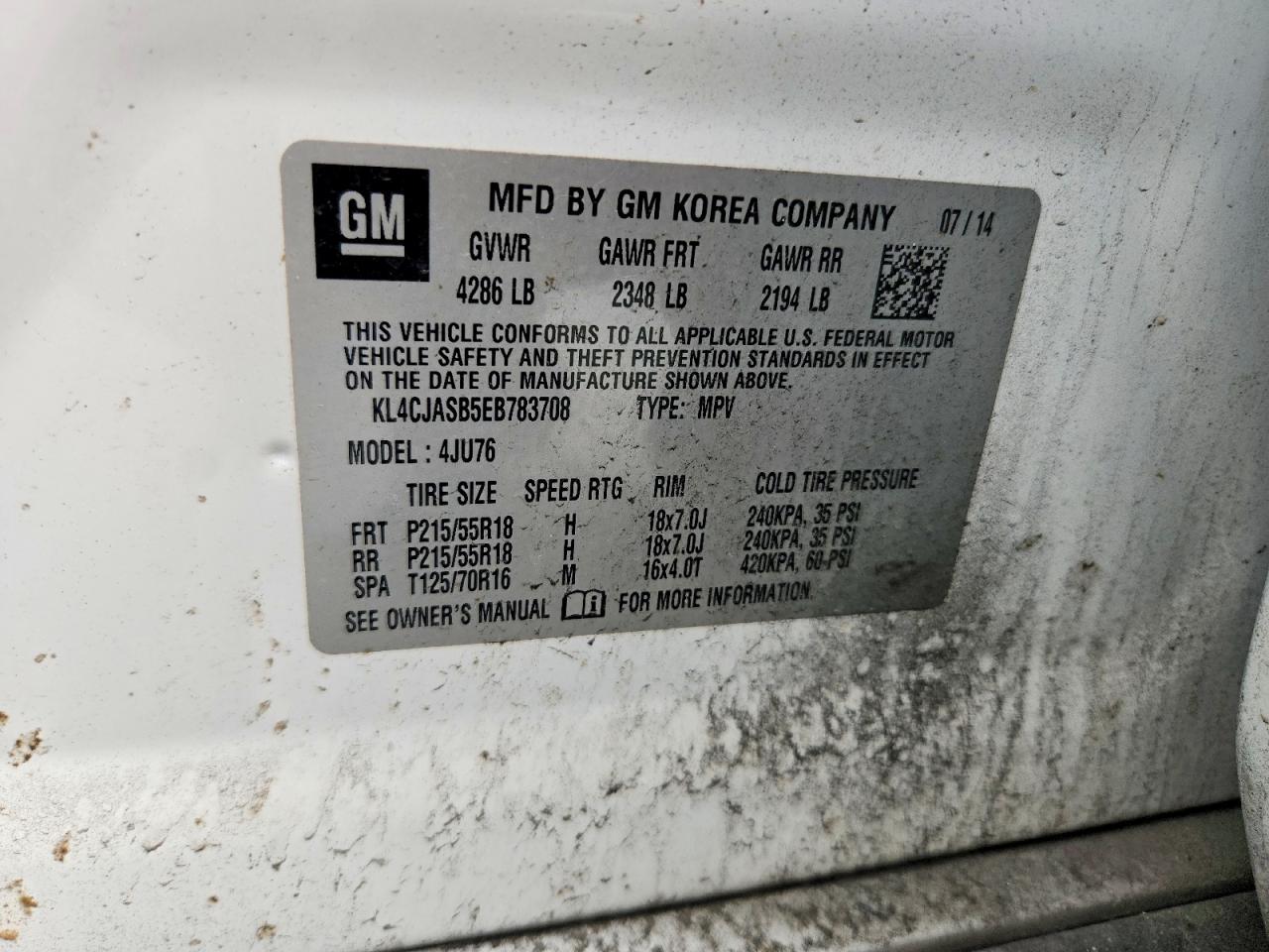 2014 BUICK ENCORE photo 37