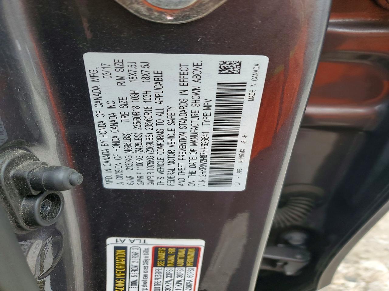 2017 HONDA CR-V EXL photo 25