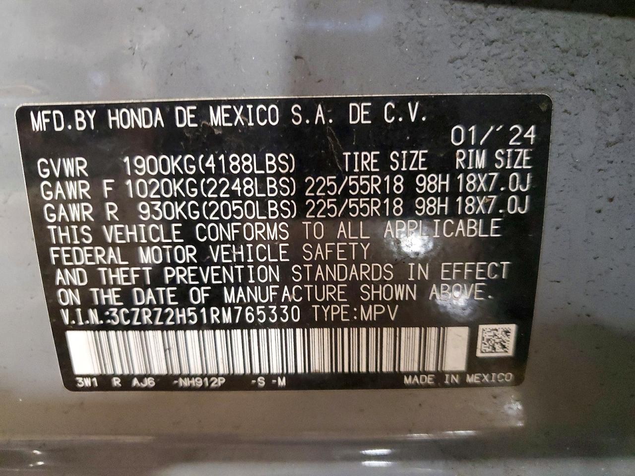 2024 HONDA HR-V SPORT photo 40