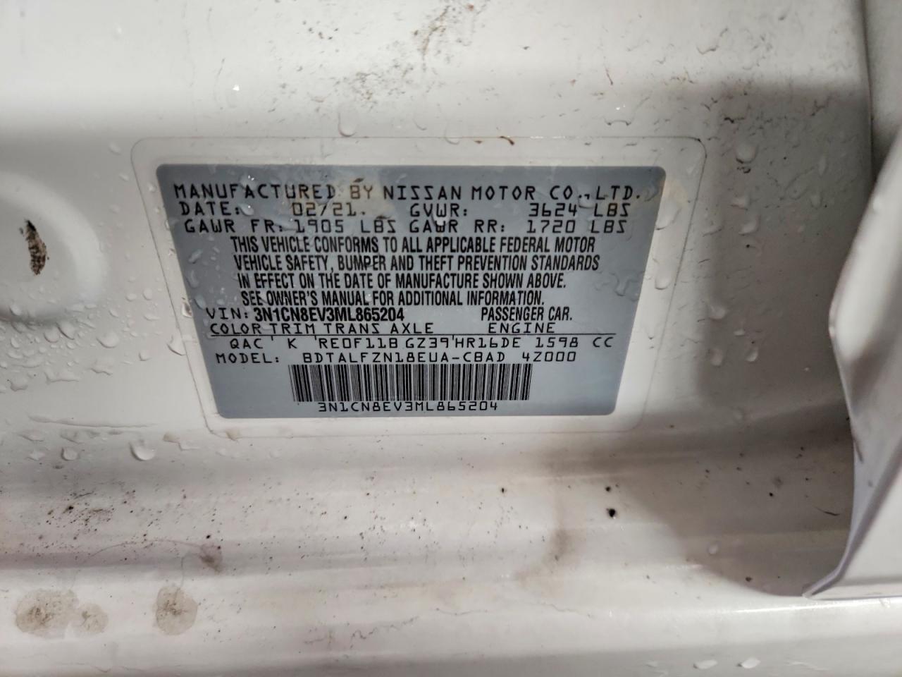 2021 NISSAN VERSA SV photo 23