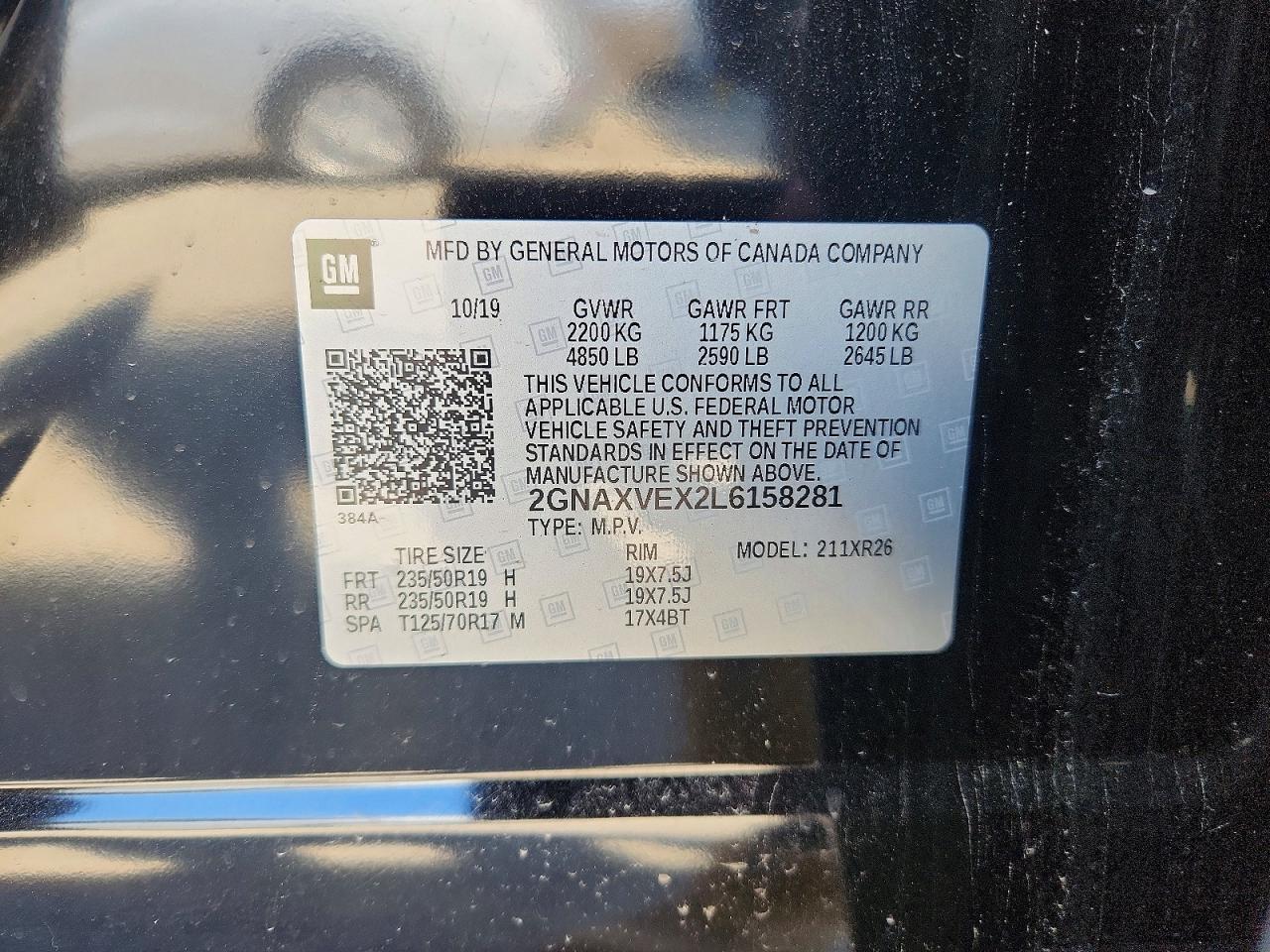 2020 CHEVROLET EQUINOX LT photo 37