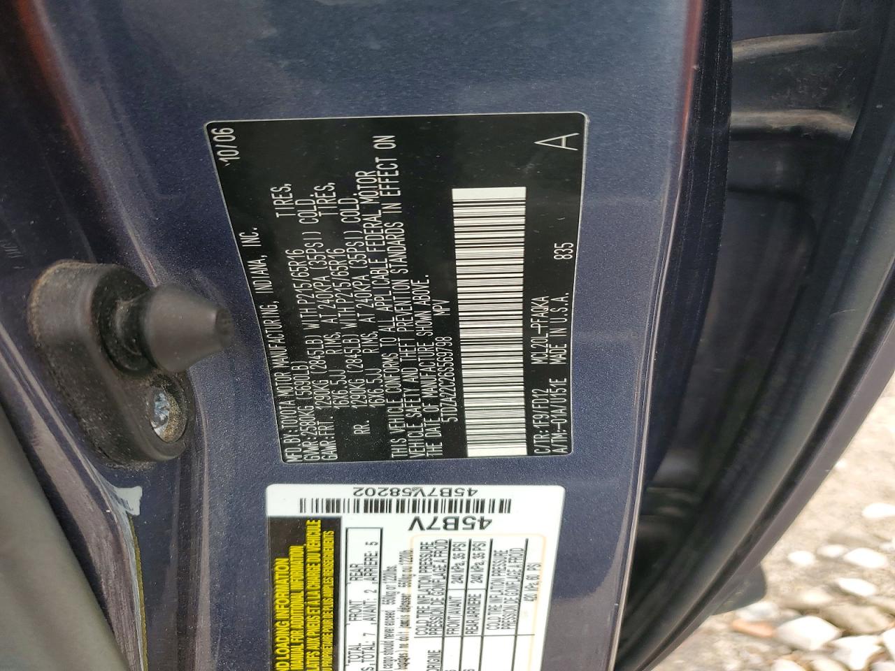 2006 TOYOTA SIENNA XLE 7 PASSENGER photo 23