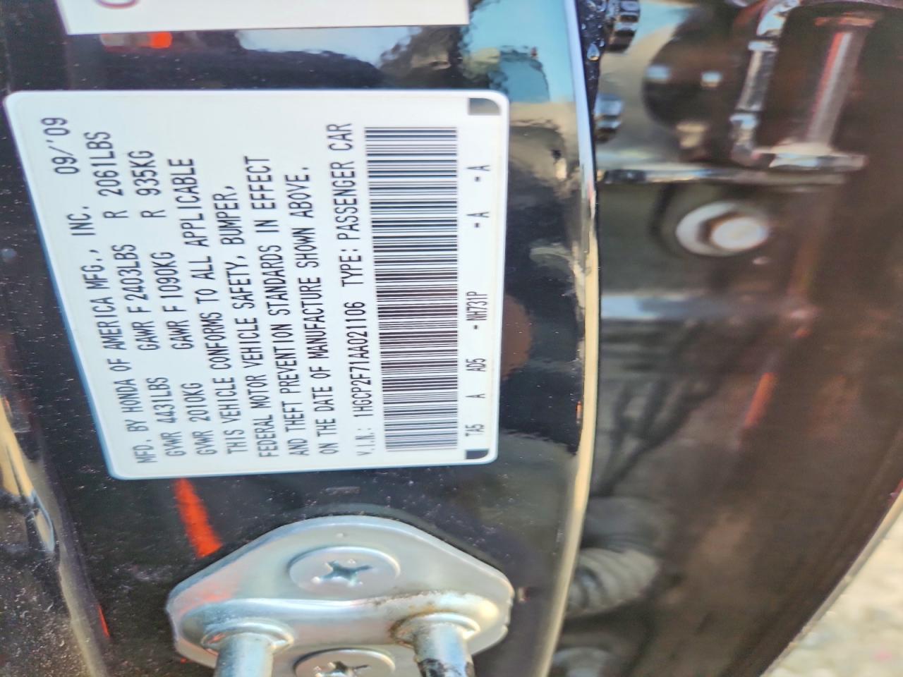 2010 HONDA ACCORD EX photo 23