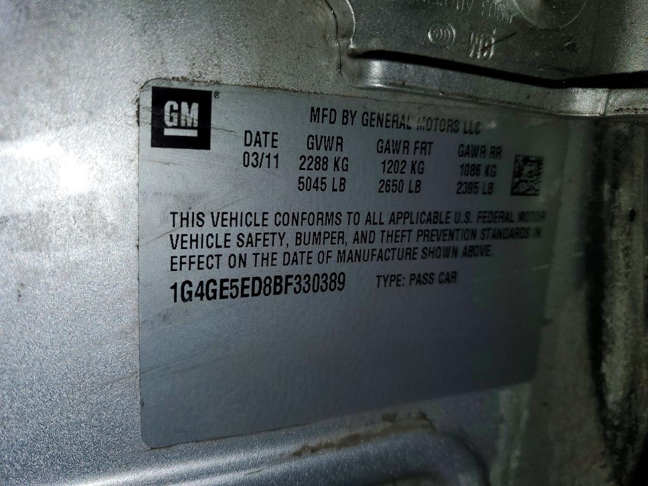 2011 BUICK LACROSSE CXS photo 34