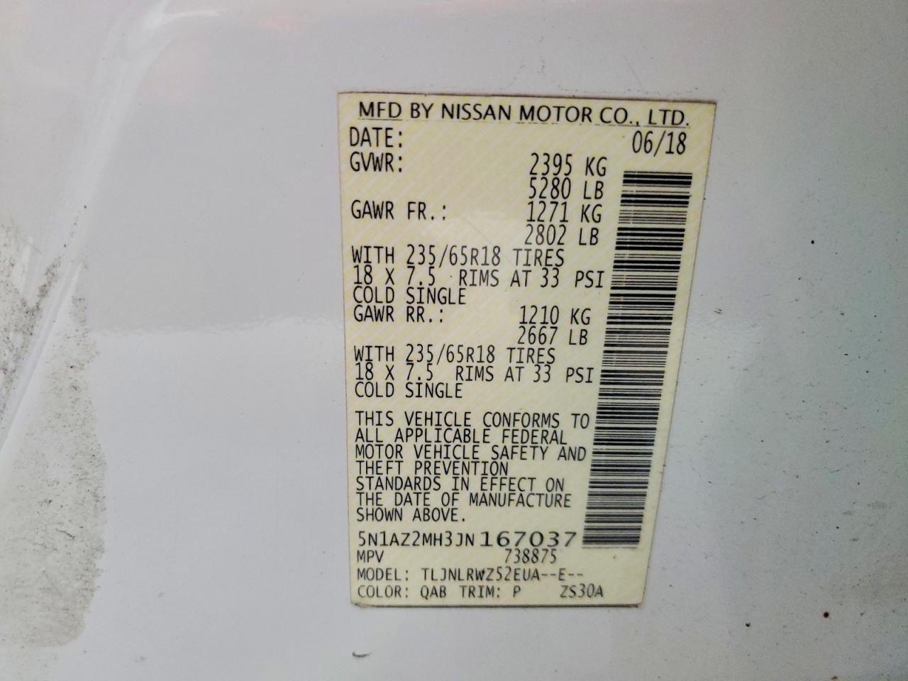 2018 NISSAN MURANO SL photo 25
