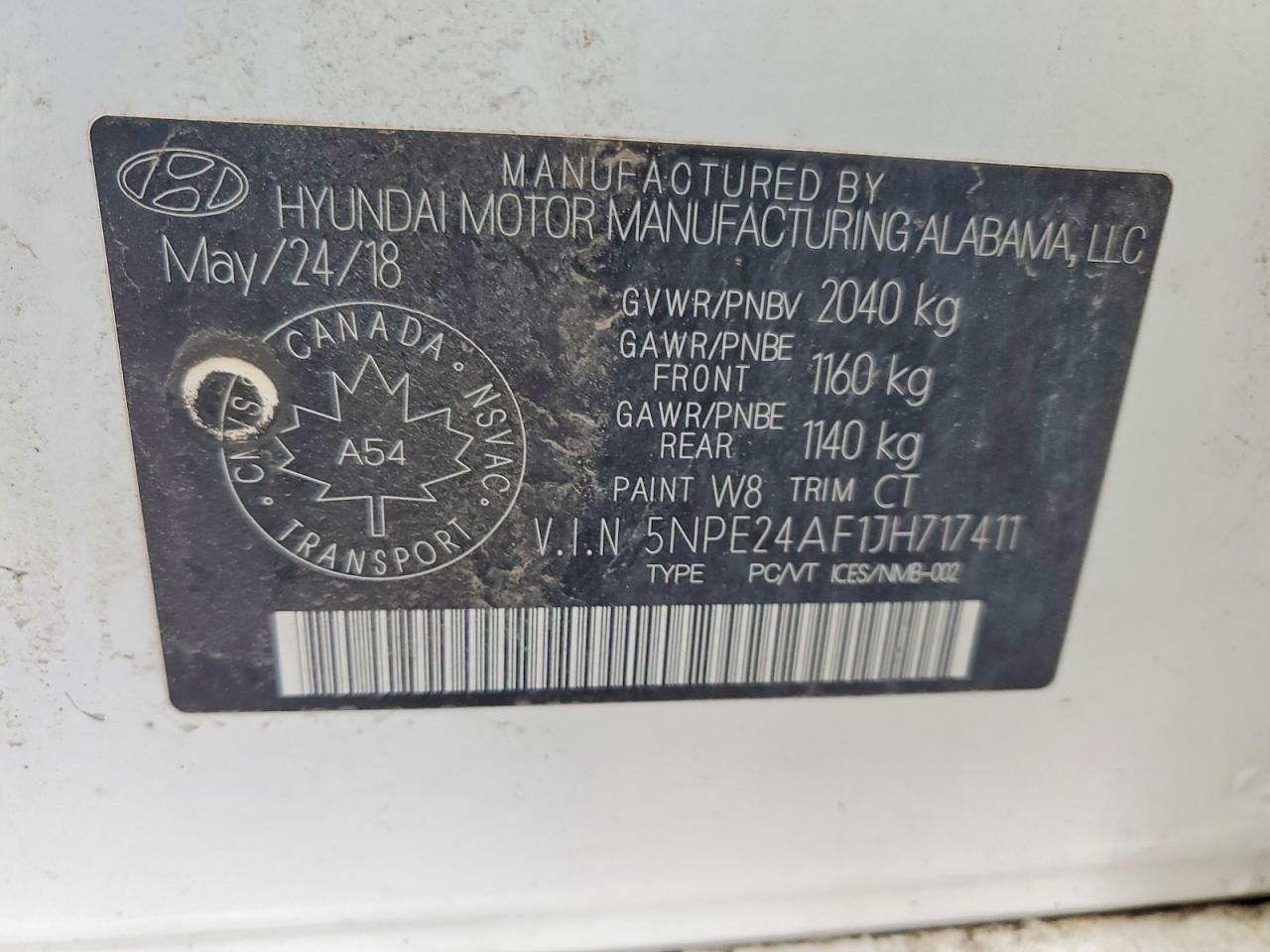 2018 HYUNDAI SONATA SE photo 12