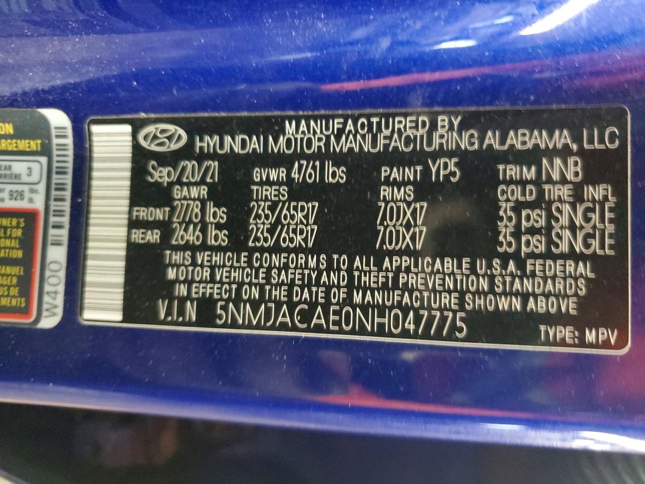 2022 HYUNDAI TUCSON SE photo 25
