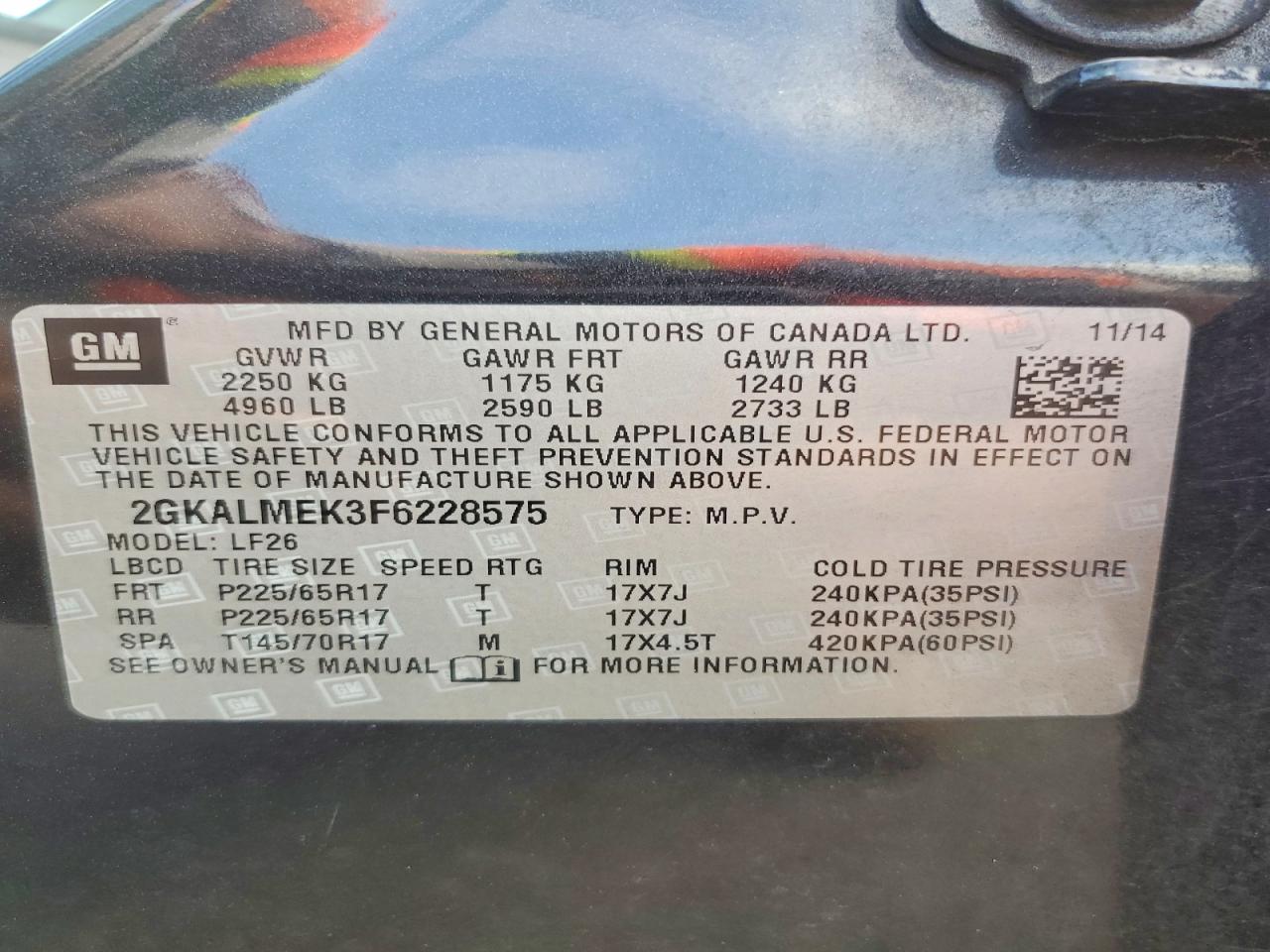 2015 GMC TERRAIN SLE photo 27