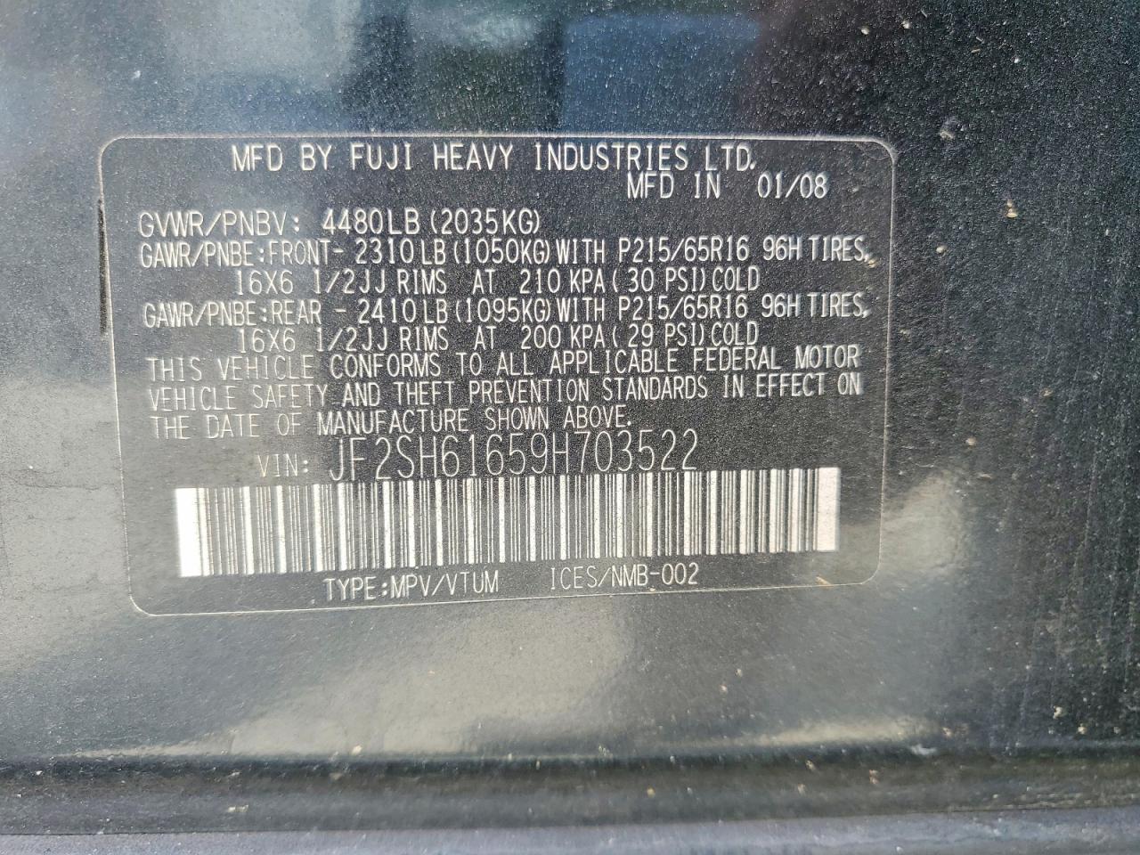 2009 SUBARU FORESTER 2.5X photo 25