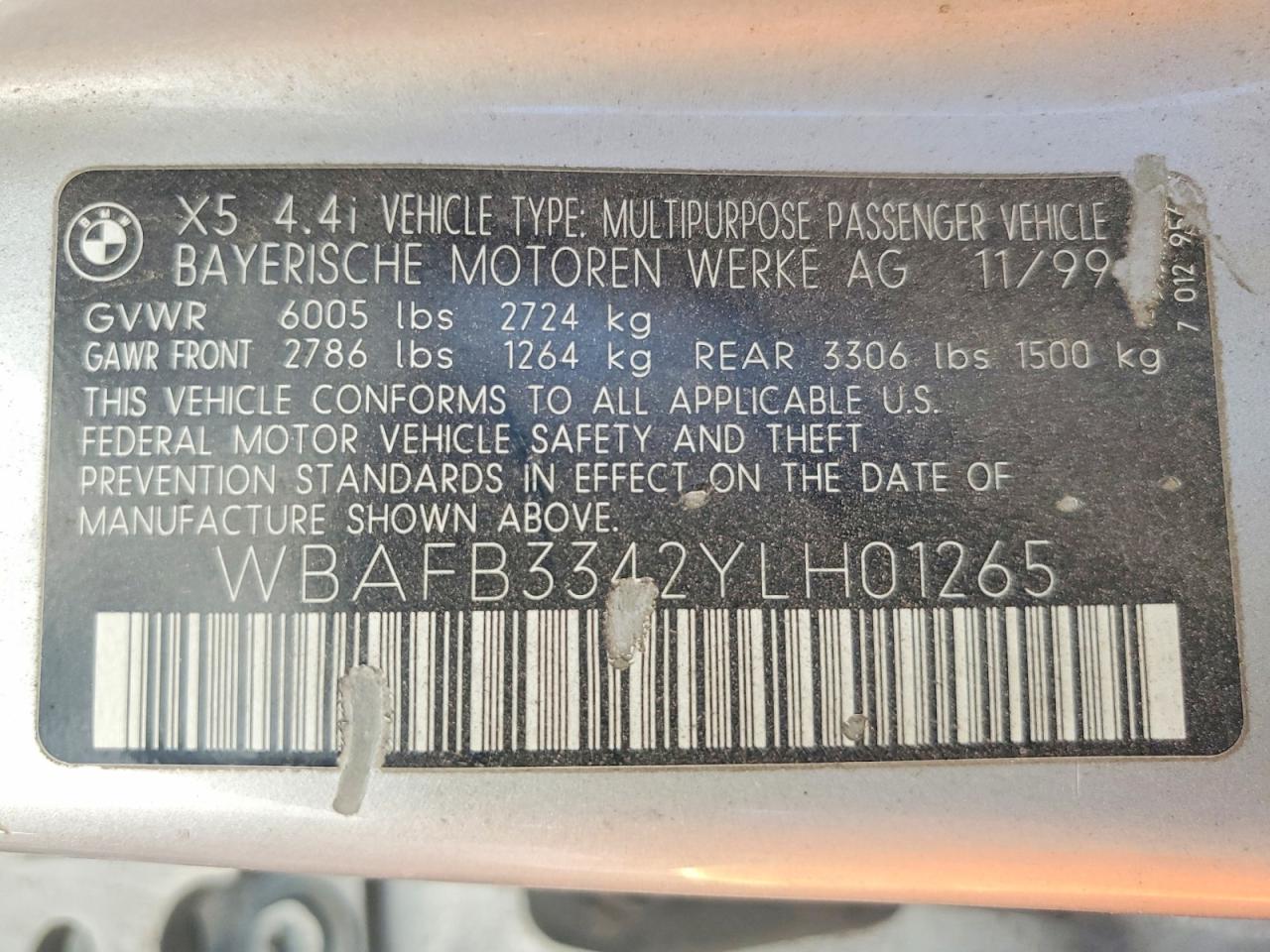 2000 BMW X5 4.4I photo 13