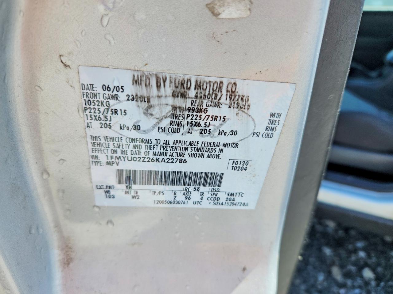 2006 FORD ESCAPE XLS photo 13