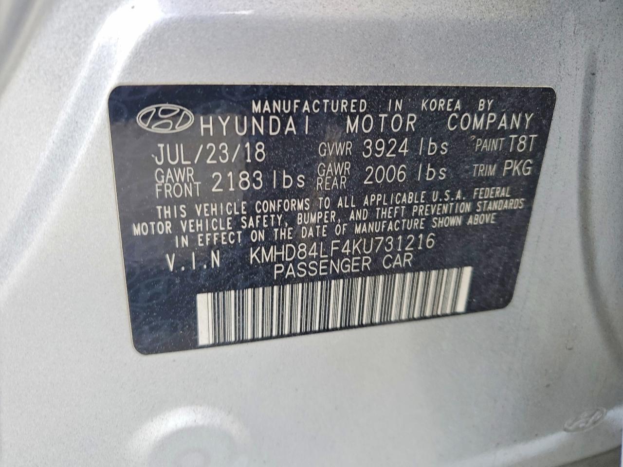 2019 HYUNDAI ELANTRA SEL photo 37