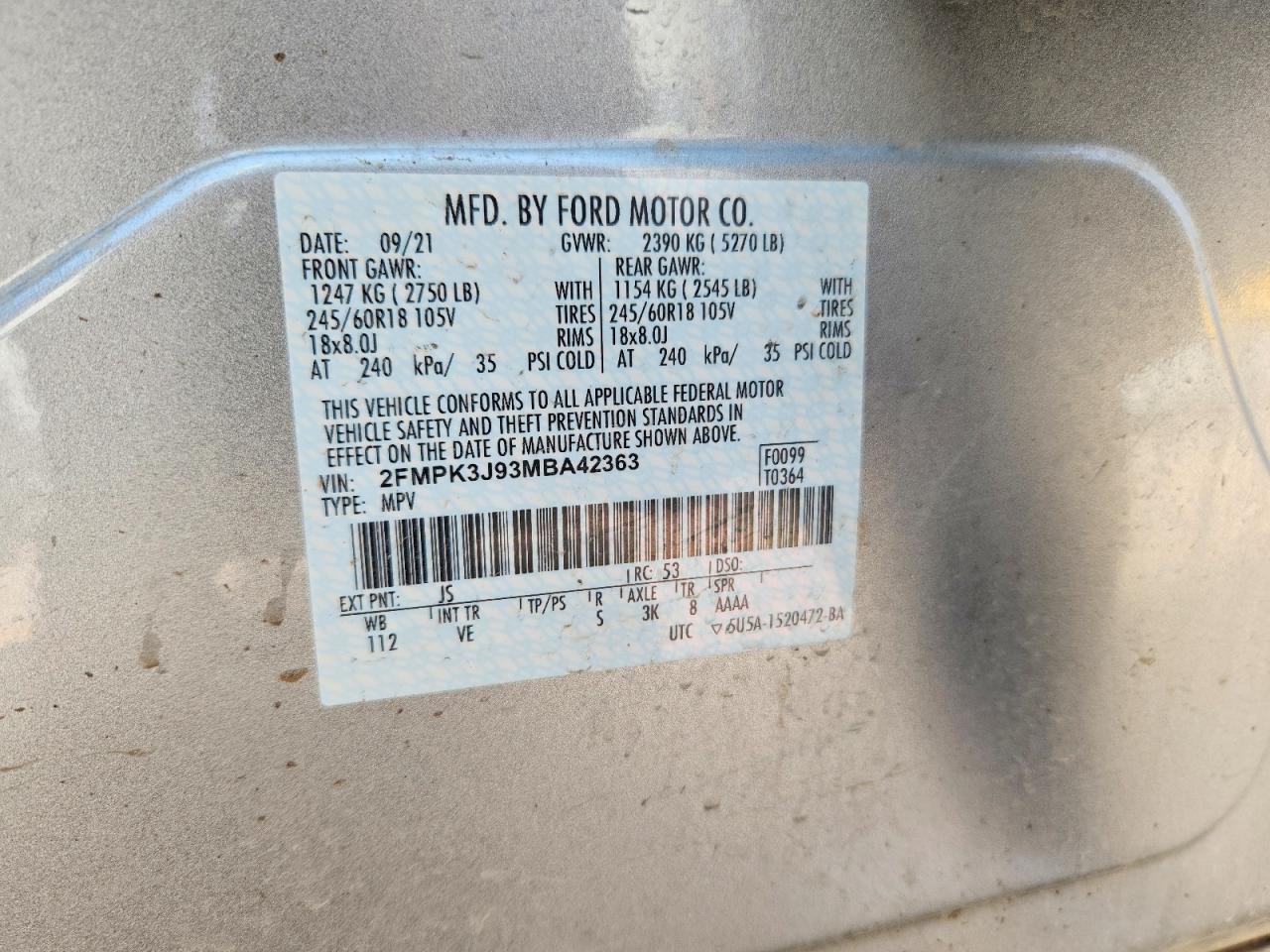 2021 FORD EDGE SEL photo 23