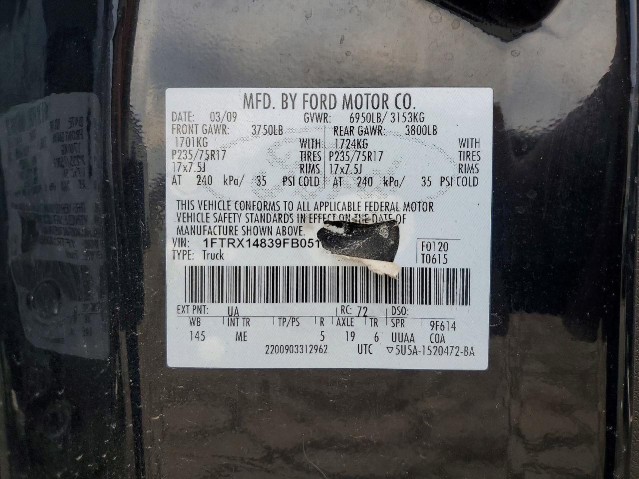2009 FORD F150 SUPER CAB photo 12