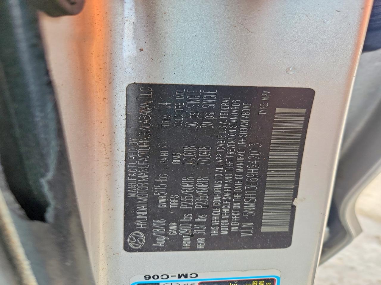 2009 HYUNDAI SANTA FE SE photo 27