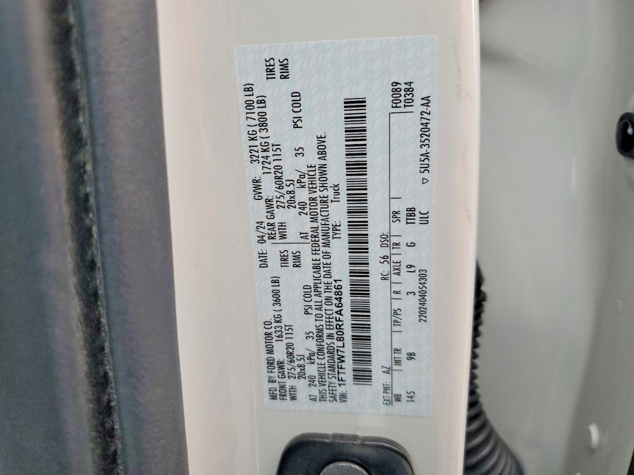 2024 FORD F150 PLATINUM photo 23