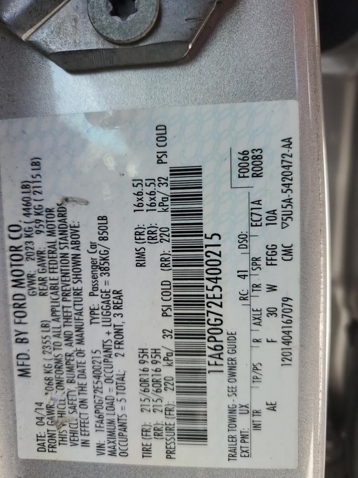 2014 FORD FUSION S photo 23