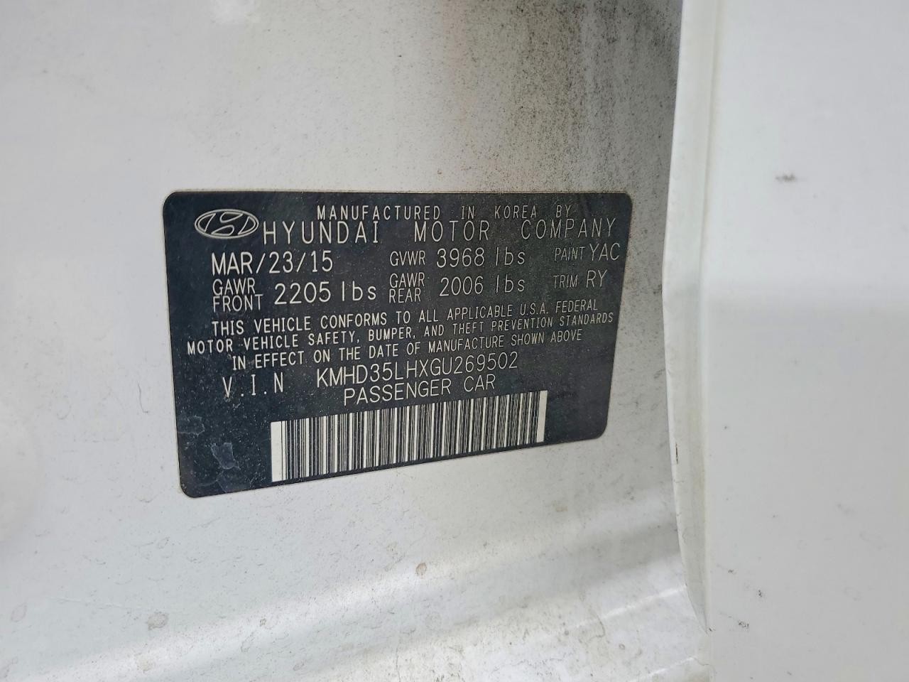 2016 HYUNDAI ELANTRA GT BASE photo 23