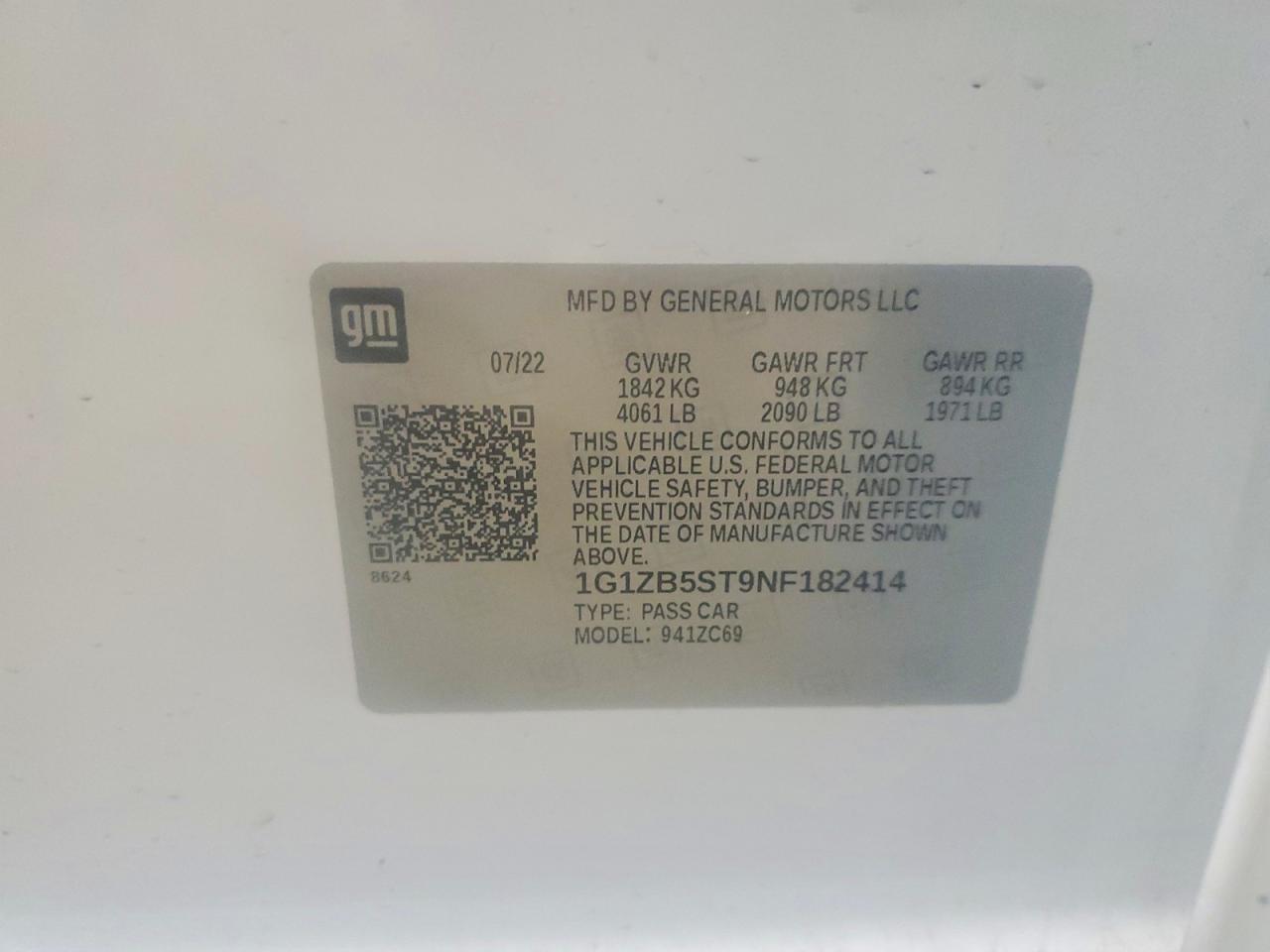 2022 CHEVROLET MALIBU LS photo 23