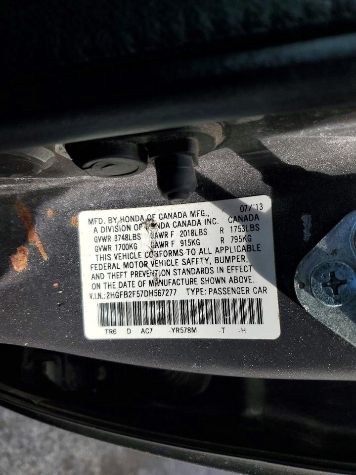 2013 HONDA CIVIC LX photo 25