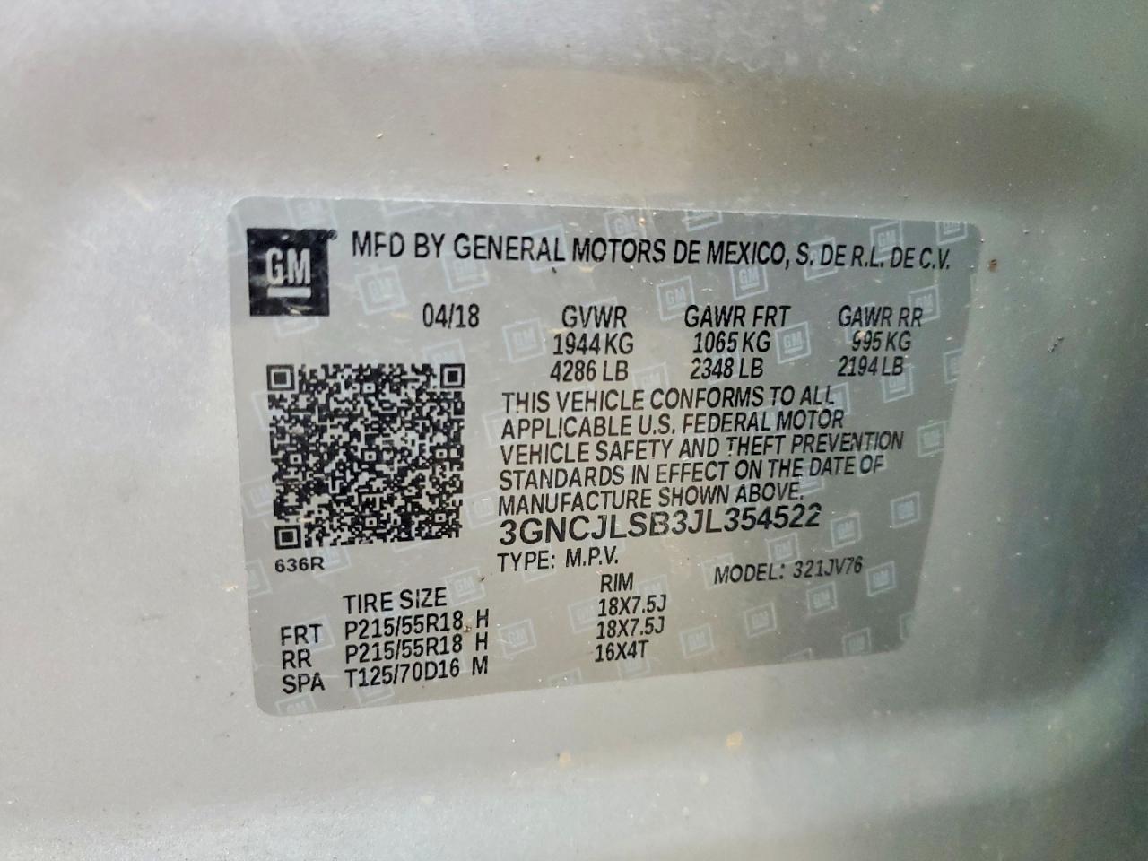 2018 CHEVROLET TRAX 1LT photo 13