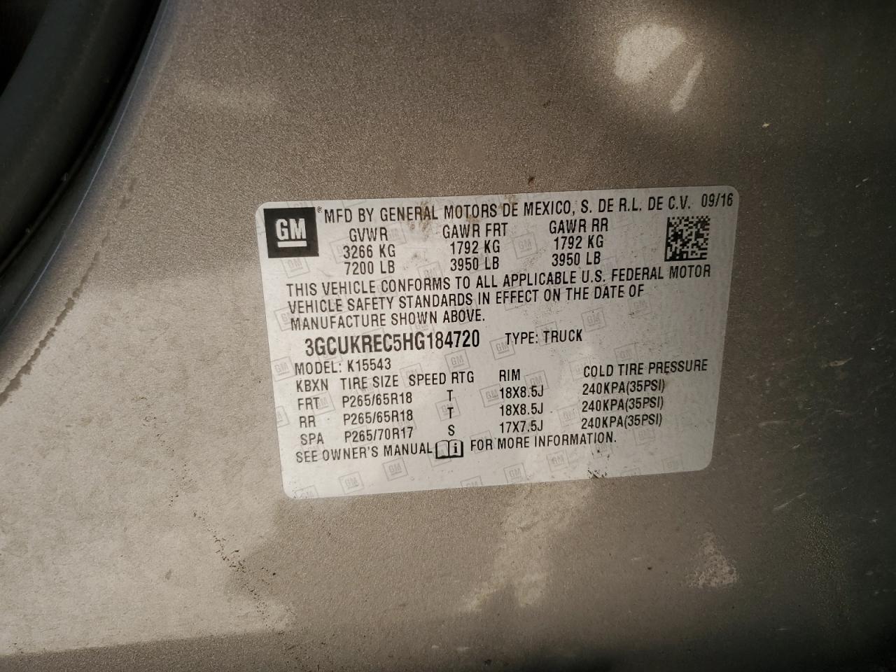 2017 CHEVROLET SILVERADO K1500 LT photo 34