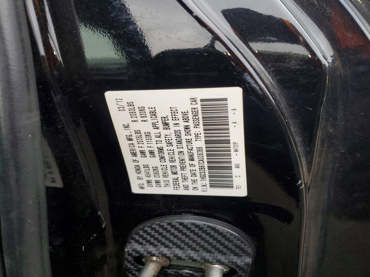2012 HONDA ACCORD EXL photo 13