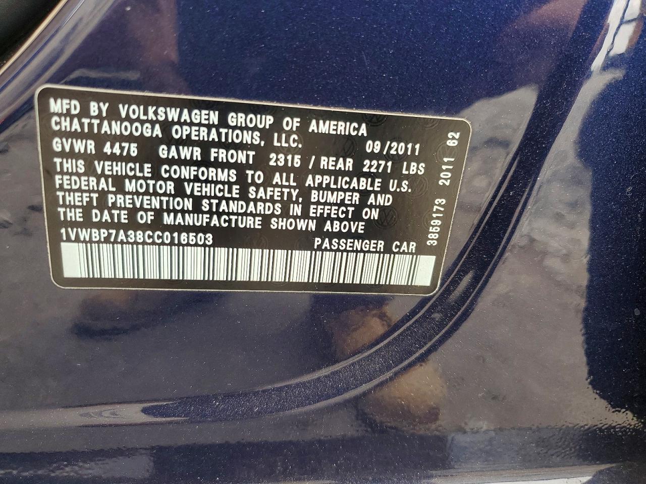 2012 VOLKSWAGEN PASSAT SE photo 23