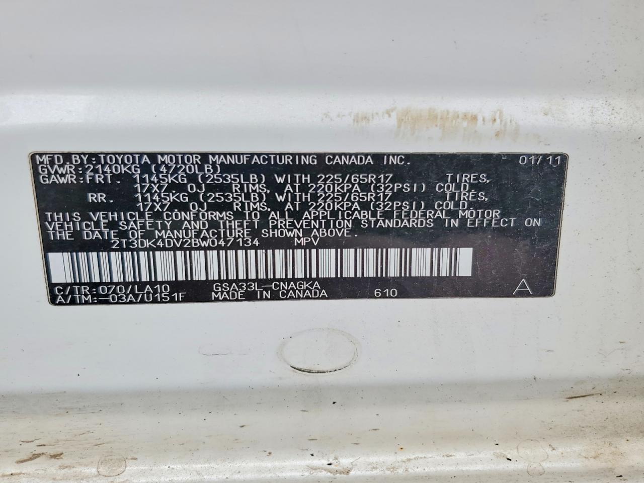 2011 TOYOTA RAV4 LIMITED photo 13