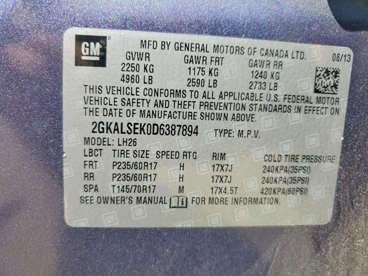 2013 GMC TERRAIN SLE photo 25