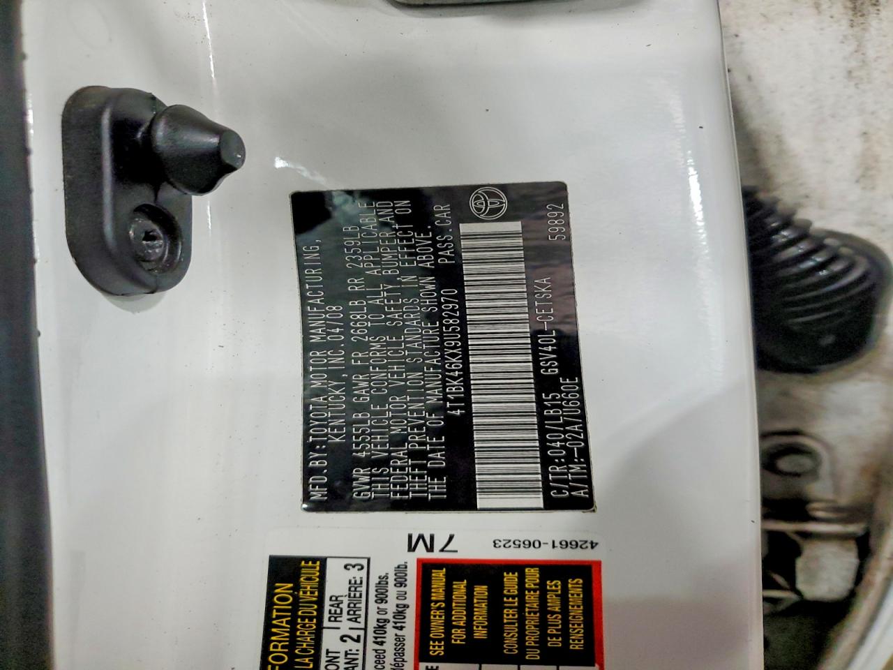 2009 TOYOTA CAMRY SE V6 photo 23