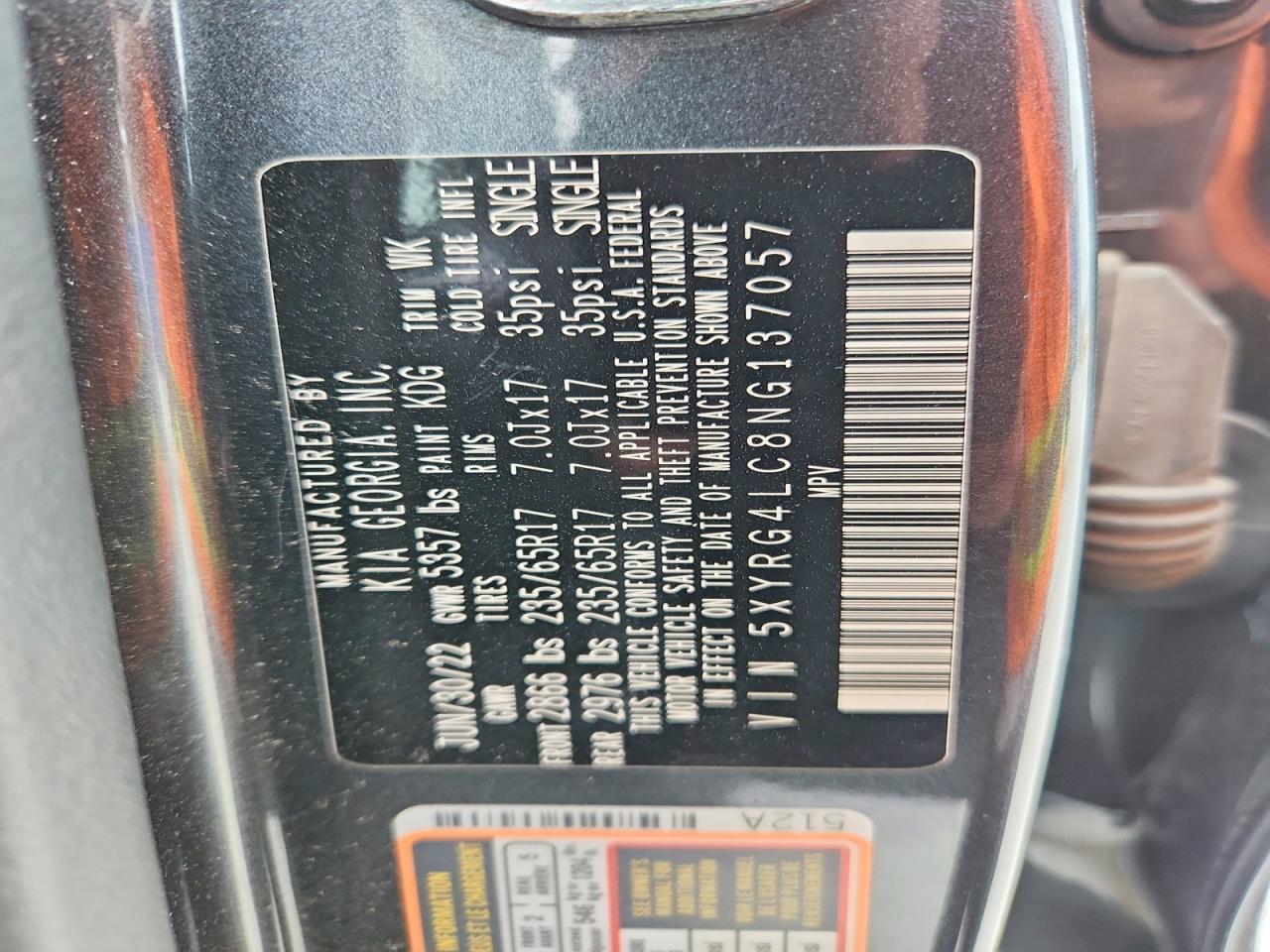 2022 KIA SORENTO LX photo 37