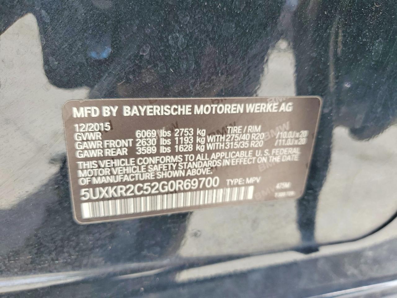 2016 BMW X5 SDRIVE35I photo 14