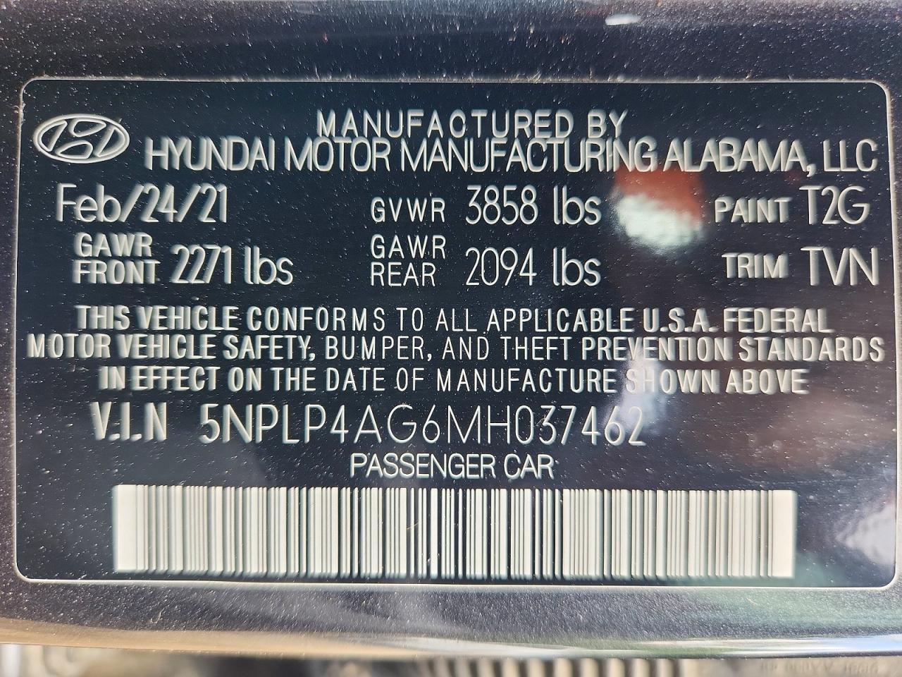 2021 HYUNDAI ELANTRA LIMITED photo 12