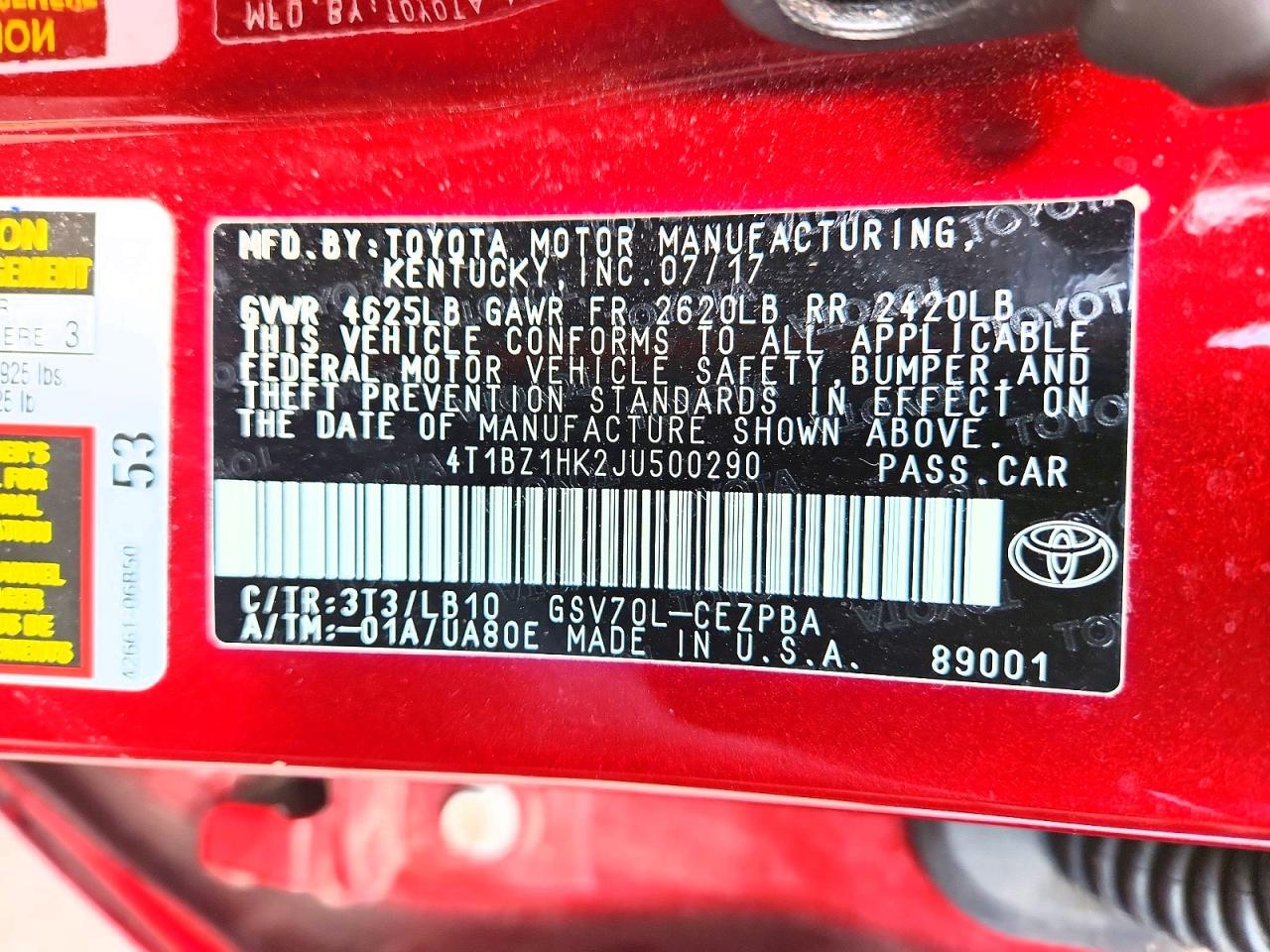 2018 TOYOTA CAMRY XSE V6 photo 25