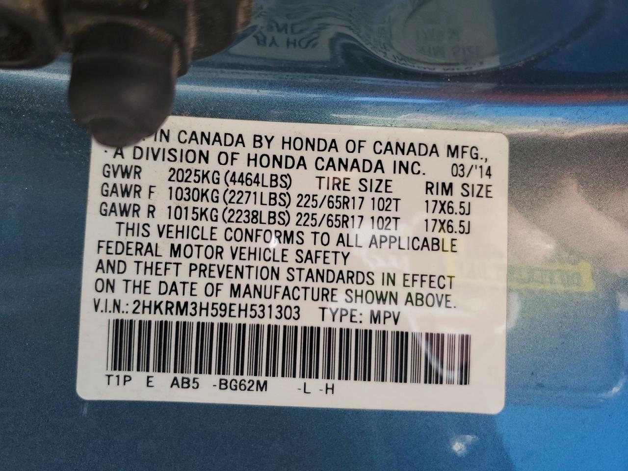 2014 HONDA CR-V EX photo 13