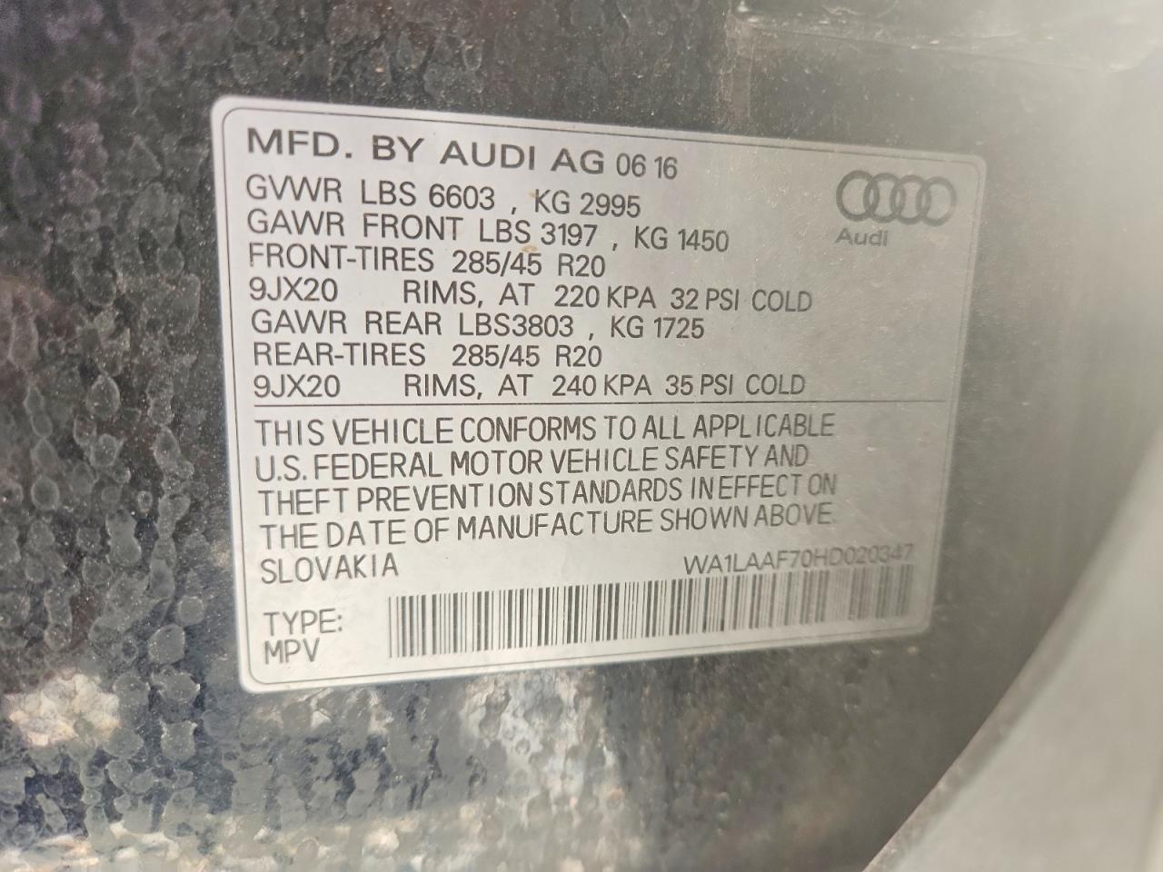 2017 AUDI Q7 PREMIUM PLUS photo 37