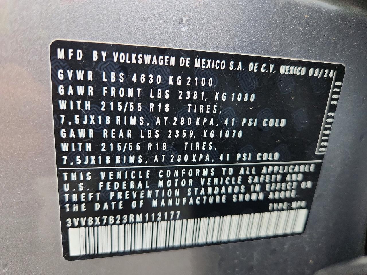 2024 VOLKSWAGEN TAOS S photo 13