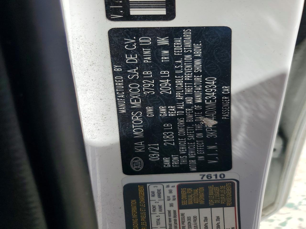 2021 KIA FORTE photo 34