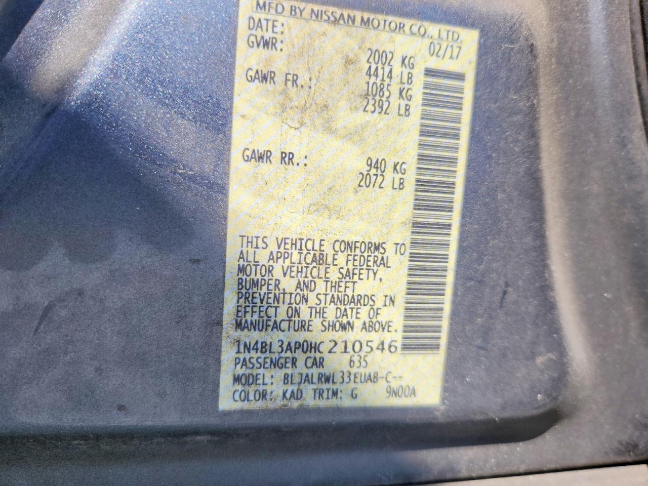 2017 NISSAN ALTIMA 3.5 SL photo 25