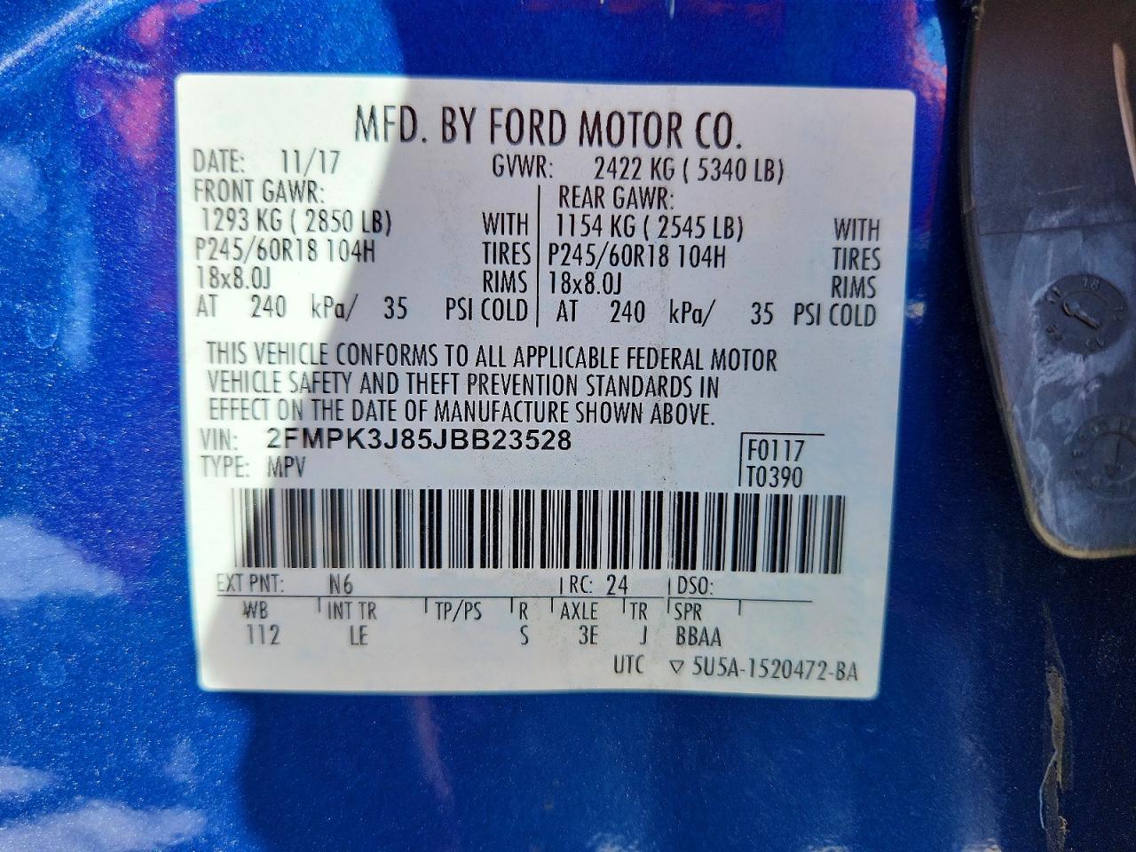 2018 FORD EDGE SEL photo 13